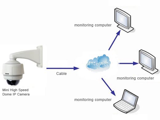 DANNOVO Outdoor PTZ IP High Speed Dome Camera Connection Diagram