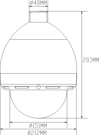 DANNOVO Outdoor HD IP Speed Dome Camera Size